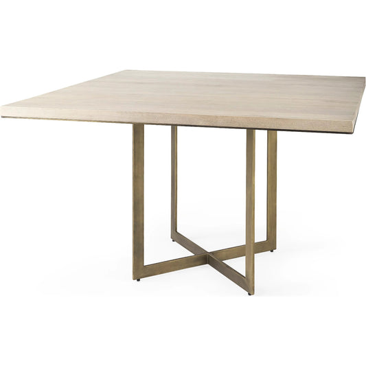 009 None | Unknown | Faye Square Dining Table by Mercana. Made from solid wood in a transitional style.