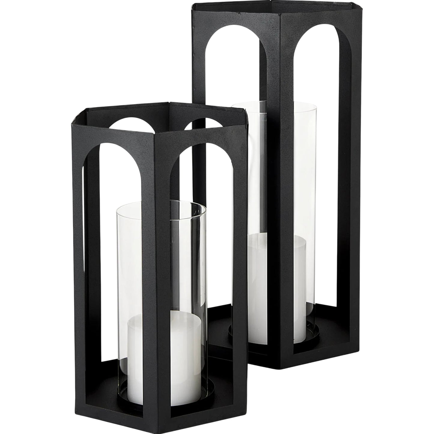 001 SI-2369593 | Primary Silo | Balley Candle Holder Lanterns by Mercana in black. Made from ceramic in a unique style.