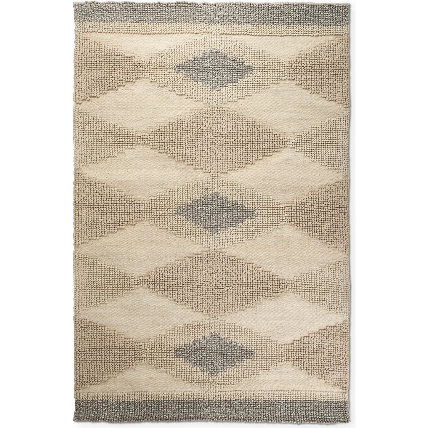 001 SI-2369569 | Primary Silo | Emory Wool Hand Woven Diamond Patterned Rug by Mercana in beige, brown, gray, ivory. Made from fabric in a unique style.