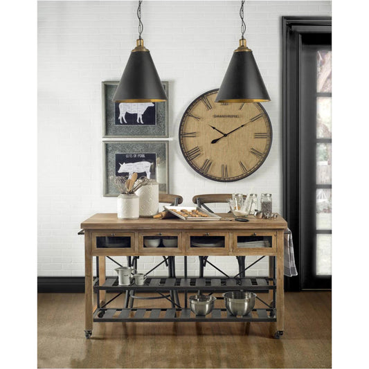 Stuart Kitchen Island by Mercana in natural. Made from unique in a cottage & farmhouse style.