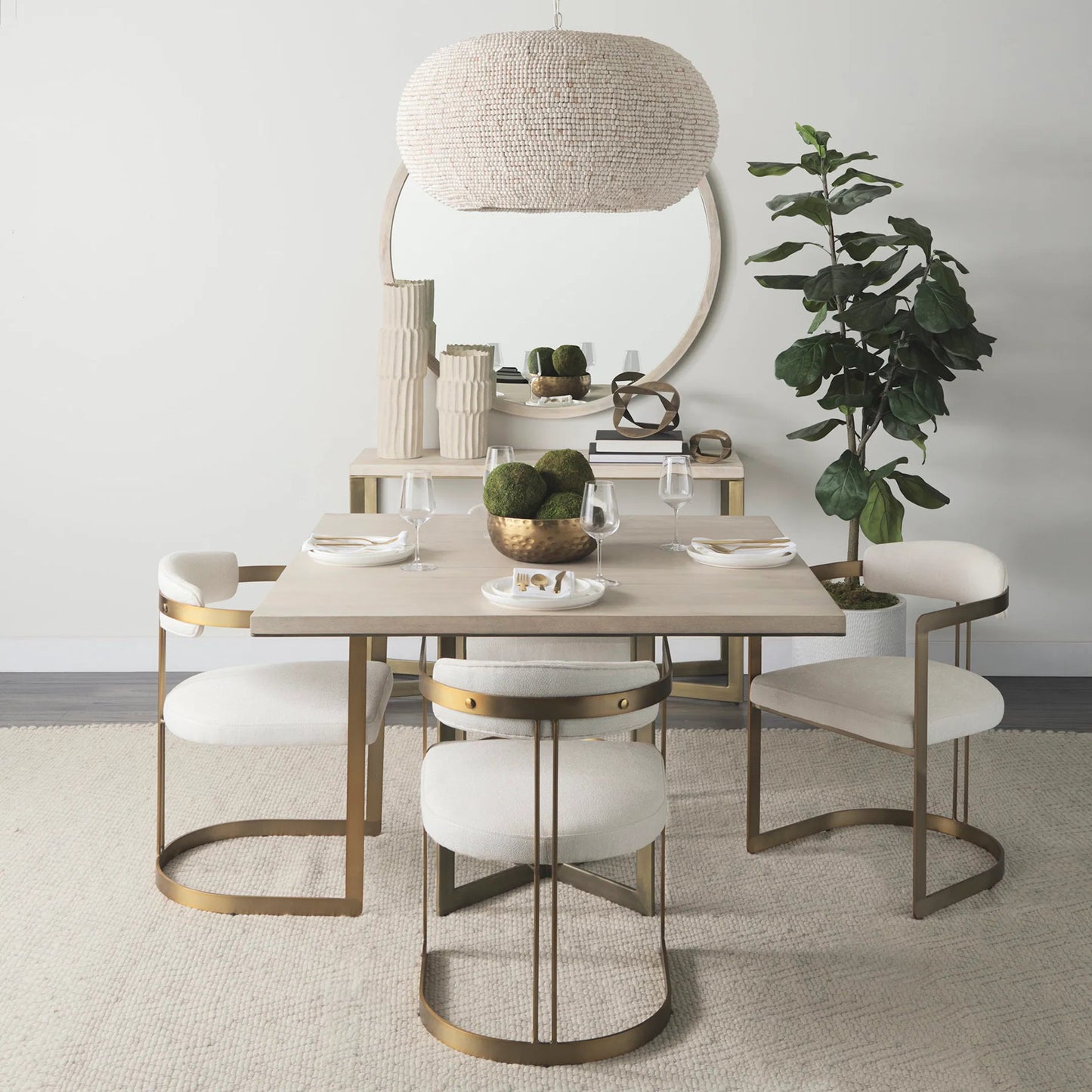 014 SI-2369433 | Lifestyle | Faye Square Dining Table by Mercana. Made from solid wood in a transitional style.