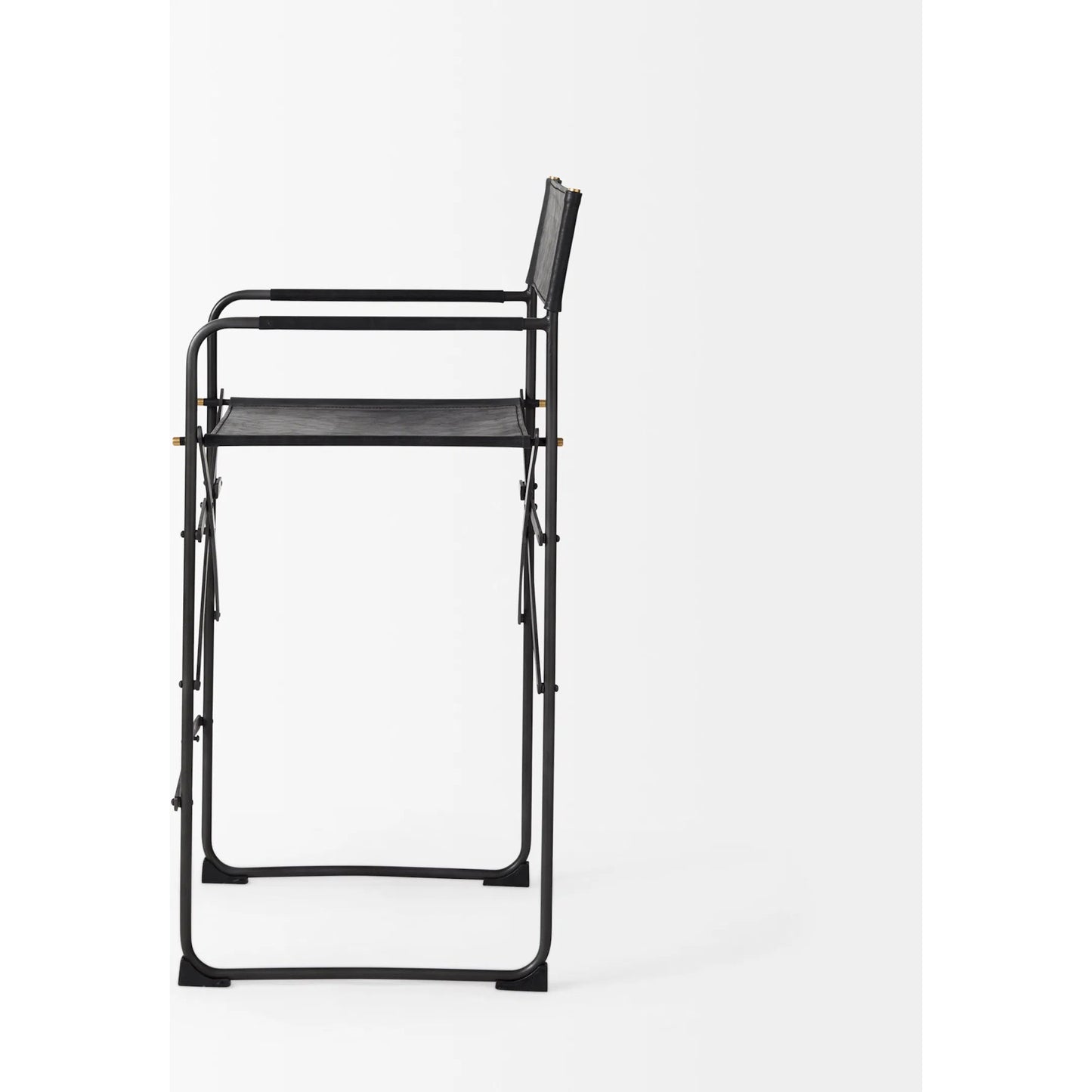 003 SI-2369659 | Additional Silo | Direttore Leather Counter Stool by Mercana in black. Made from metal in a unique style.