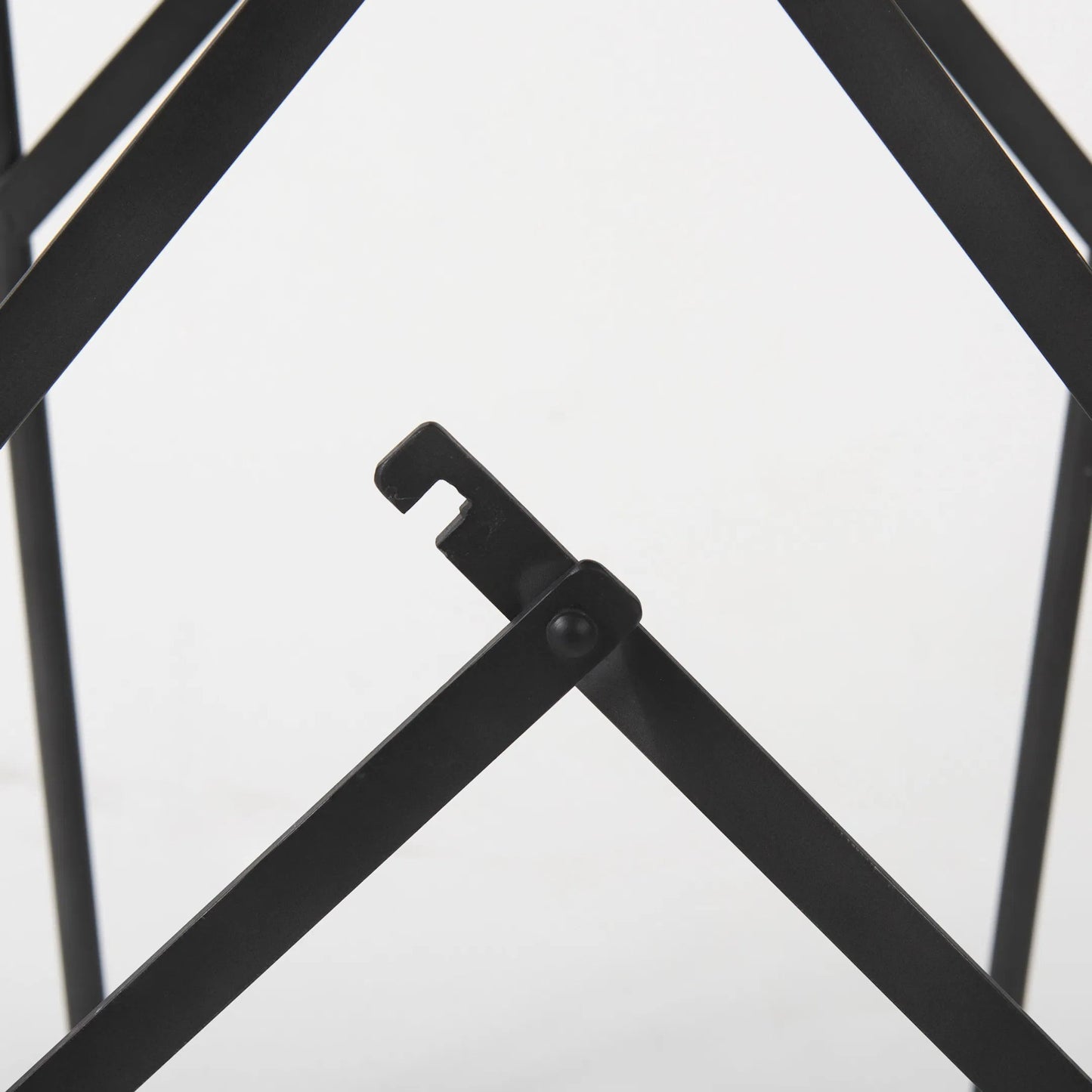 009 SI-2369659 | Closeup | Direttore Leather Counter Stool by Mercana in black. Made from metal in a unique style.