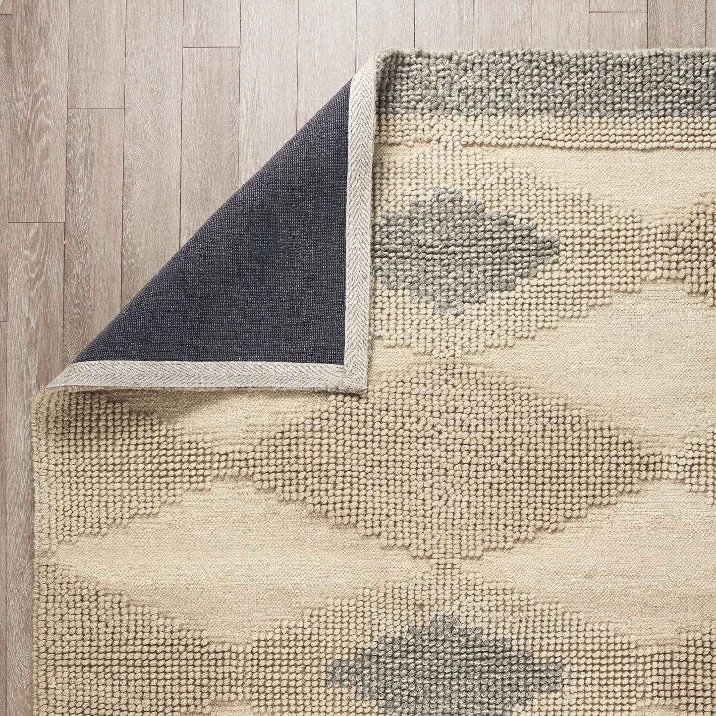 004 SI-2369569 | Additional Silo | Emory Wool Hand Woven Diamond Patterned Rug by Mercana in beige, brown, gray, ivory. Made from fabric in a unique style.