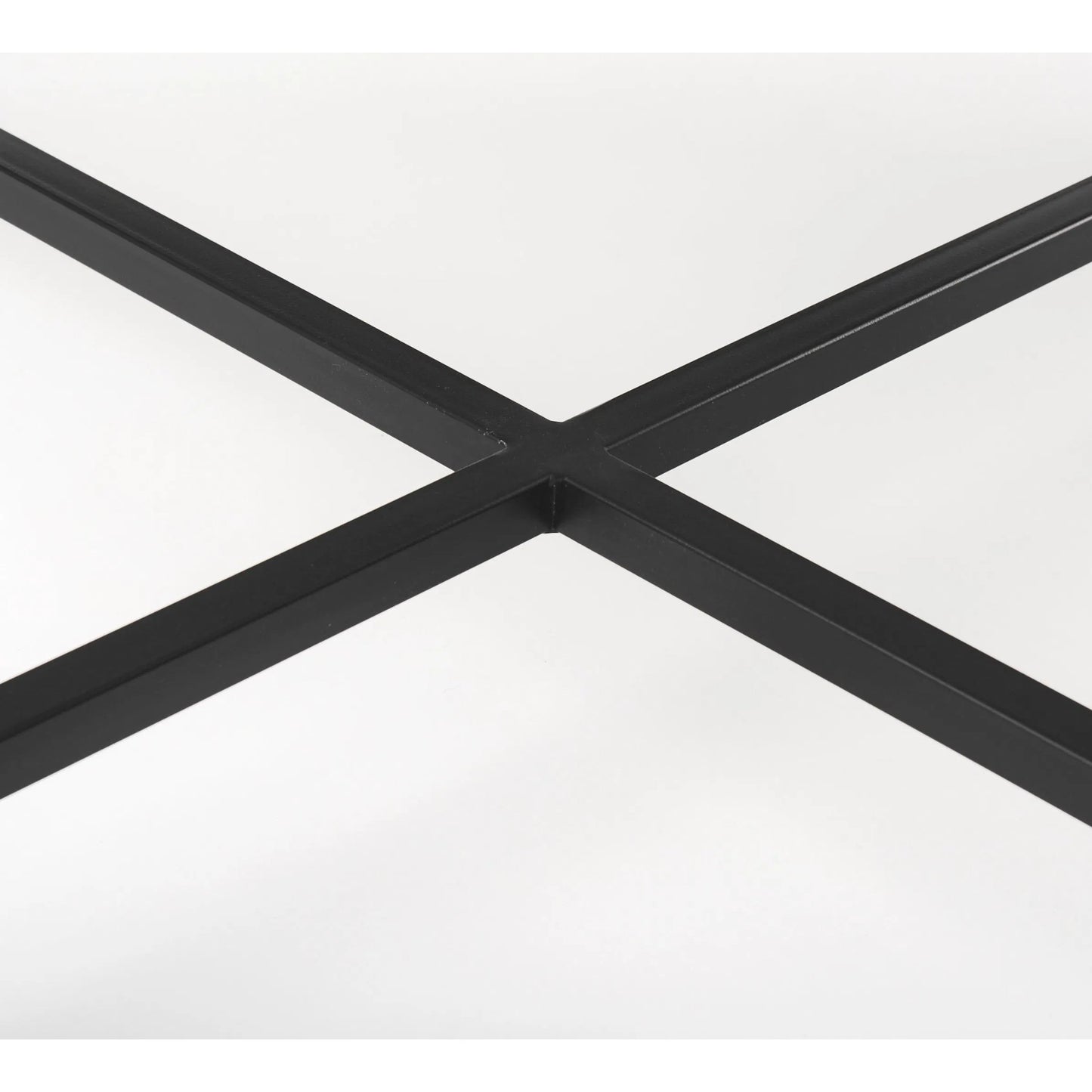 008 SR-387908 | Closeup | Lucas Coffee Table by Mercana in white, matte black. Made from marble, metal in a modern style.