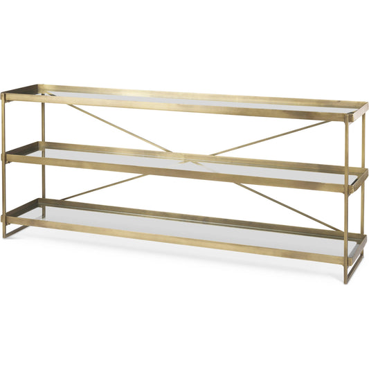 Trey Console Table by Mercana. Made from iron in a transitional style.