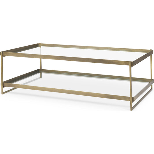 Trey Coffee Table by Mercana. Made from glass in a transitional style.