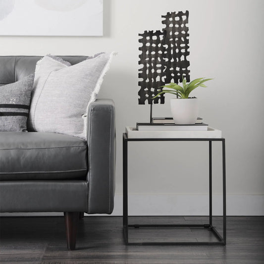 Nathan End/Side Table by Mercana in natural. Made from unique in a modern style.