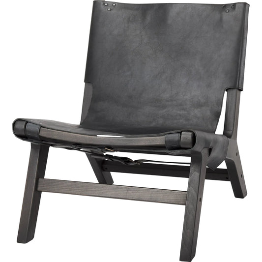Elodie Leather Accent Chair by Mercana. Made from solid wood in a traditional style.
