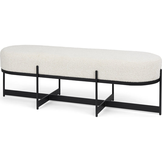 Amelia Bench by Mercana in cream. Made from unique in a modern style.