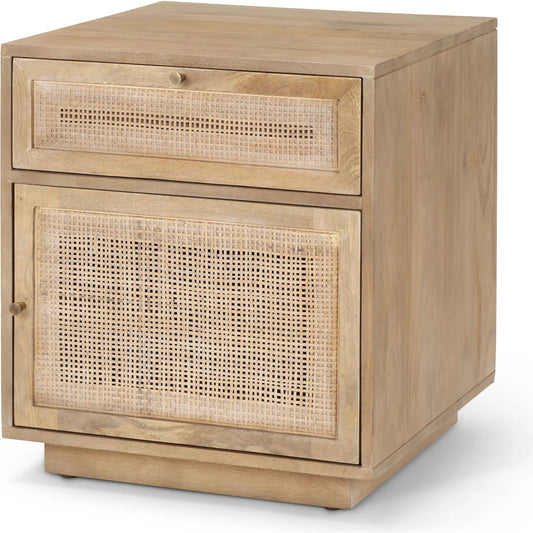 Grier End Table by Mercana. Made from solid wood in a rustic style.
