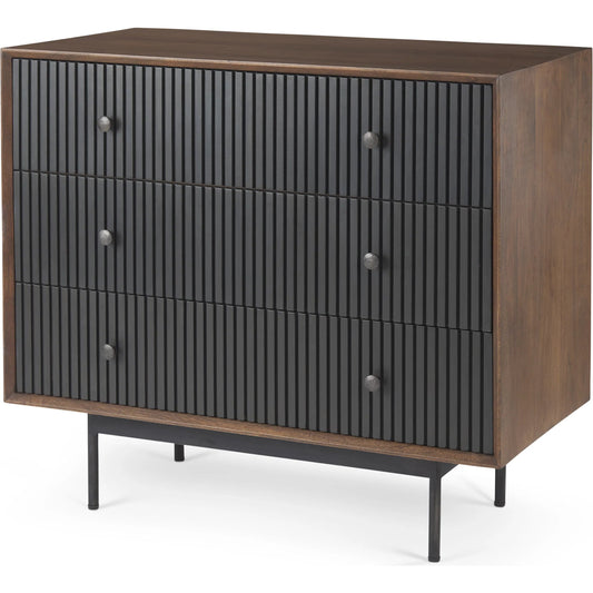 004 None | Unknown | Grace Accent Cabinet by Mercana in brown. Made from solid wood in a modern style.
