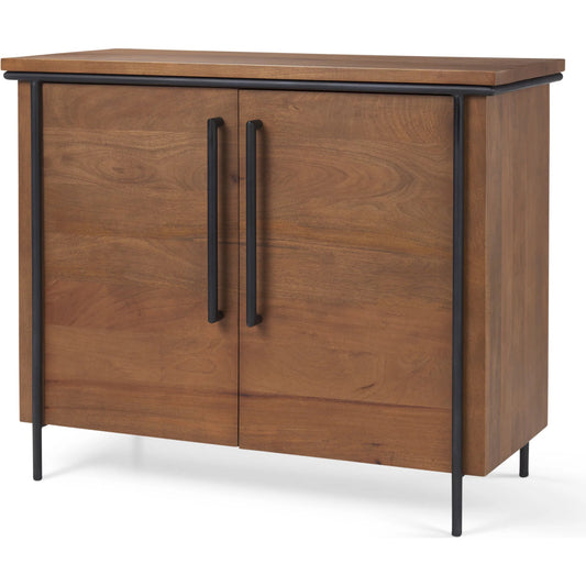 011 SI-2369898 | Primary Silo | Maddox Accent Cabinet by Mercana in brown. Made from iron, solid wood in a transitional style.