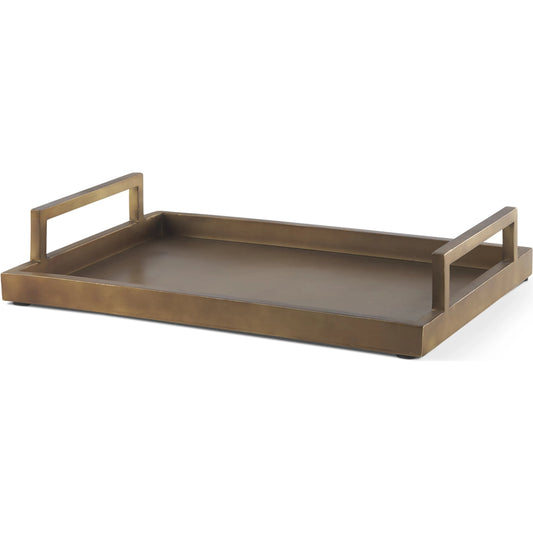 Shay Tray by Mercana in gold. Made from metal in a modern style.