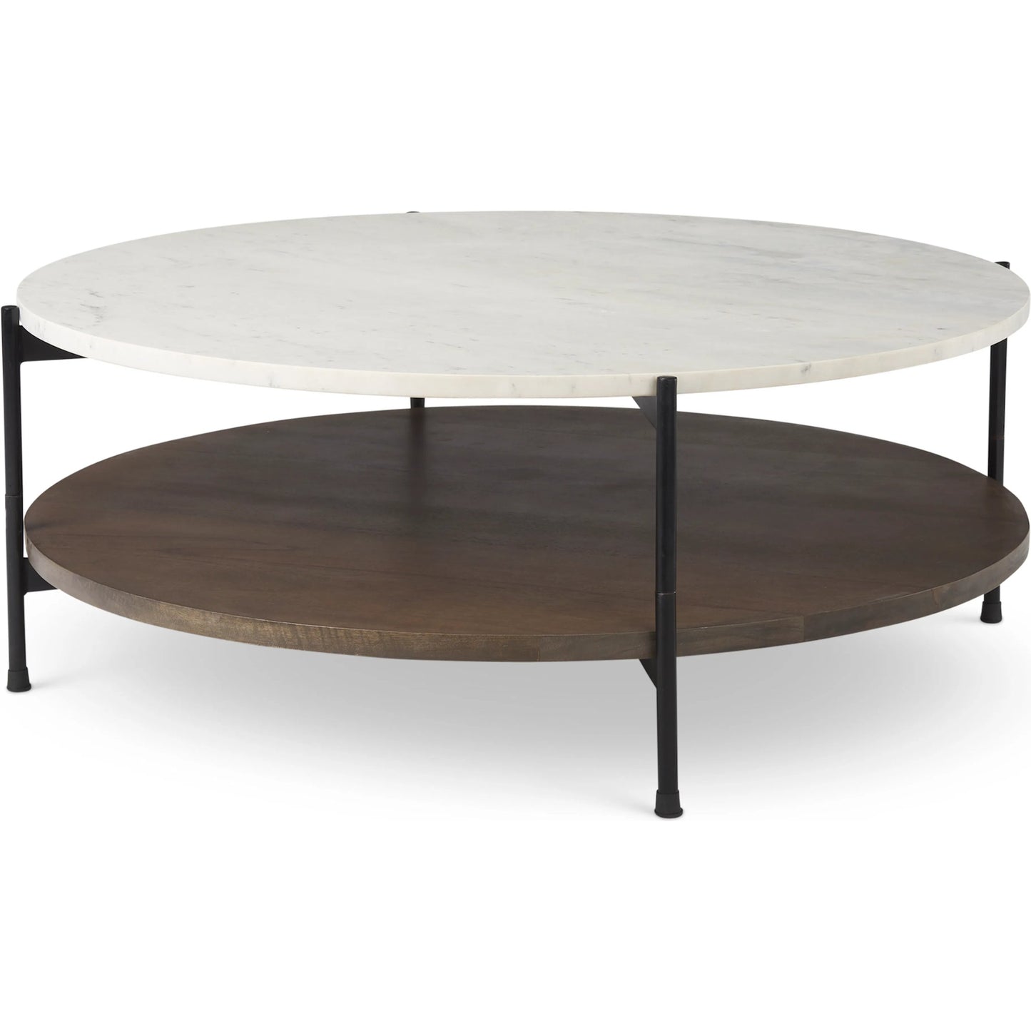 055 SI-2369345 | Primary Silo | Larkin Round Coffee Table by Mercana. Made from unique in a transitional style.