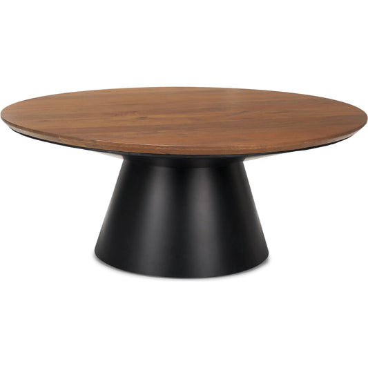 Mitchell Coffee Table by Mercana in brown. Made from solid wood in a transitional style.