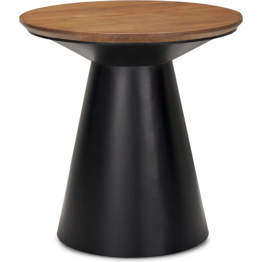Mitchell Side Table by Mercana in black. Made from metal in a transitional style.