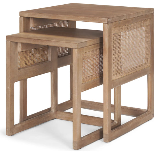 022 None | Unknown | Grier Accent Table by Mercana. Made from solid wood in a rustic style.