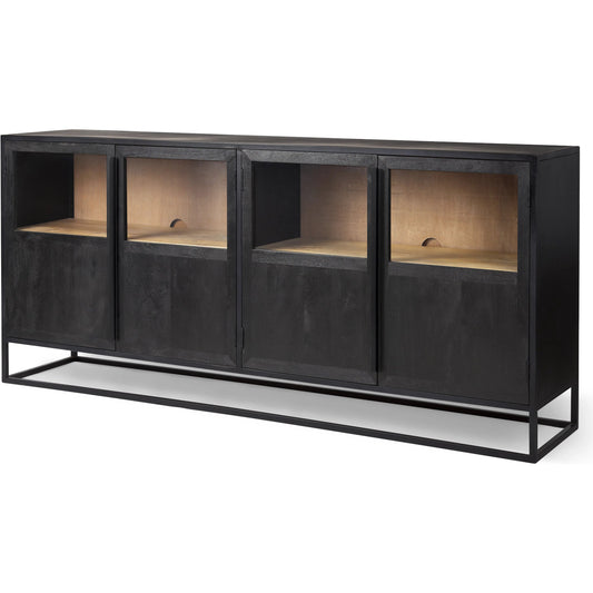 Sloan Sideboard by Mercana in black. Made from iron in a modern style.