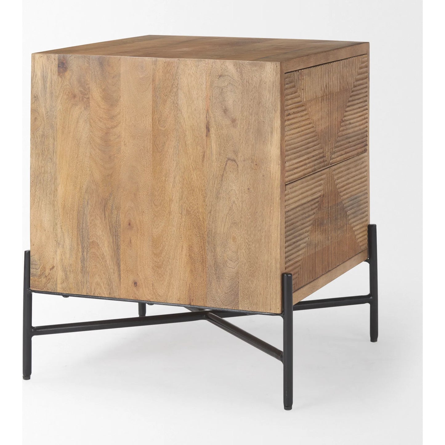 004 SI-2369893 | Closeup | Cairo Side Table by Mercana in brown. Made from solid wood in a unique style.