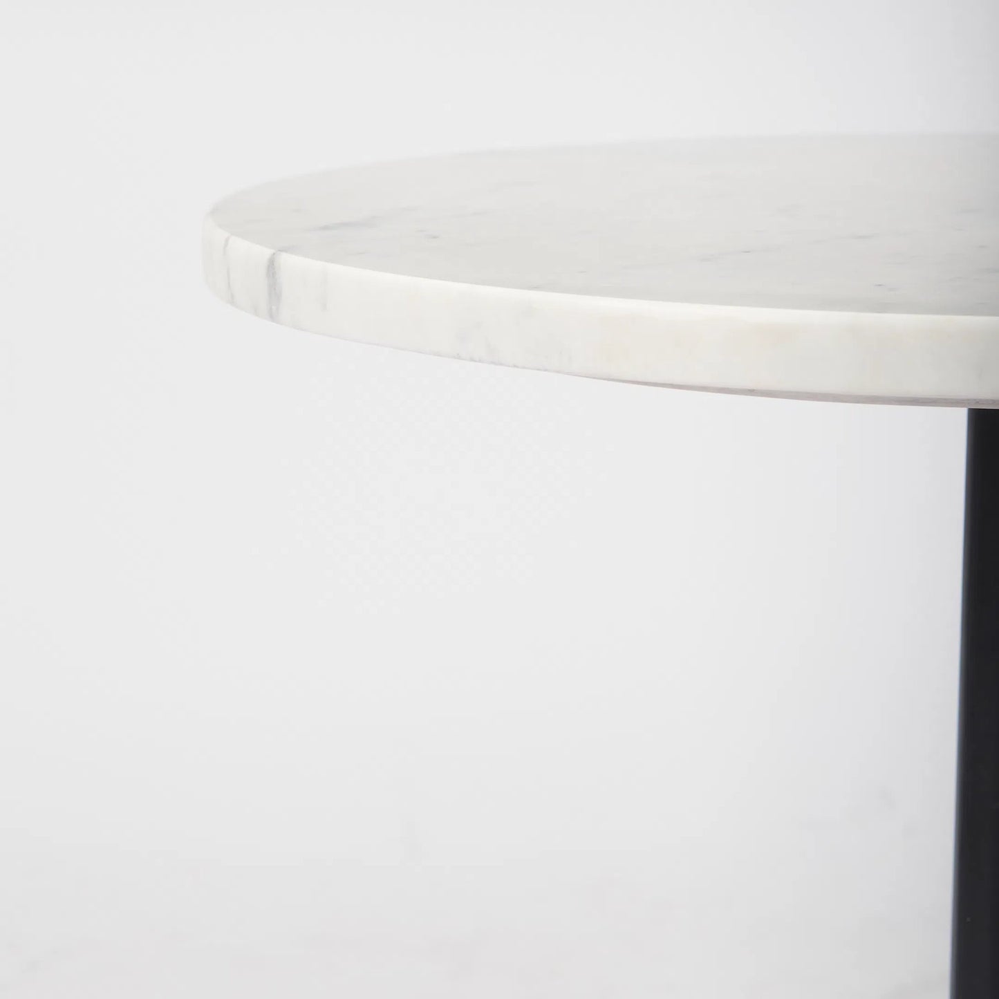 004 SI-2369447 | Closeup | Maxwell Side Table by Mercana in white. Made from stone in a unique style.
