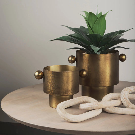 Alix Wooden Link Chain Decorative Object by Mercana. Made from solid wood in a modern style.