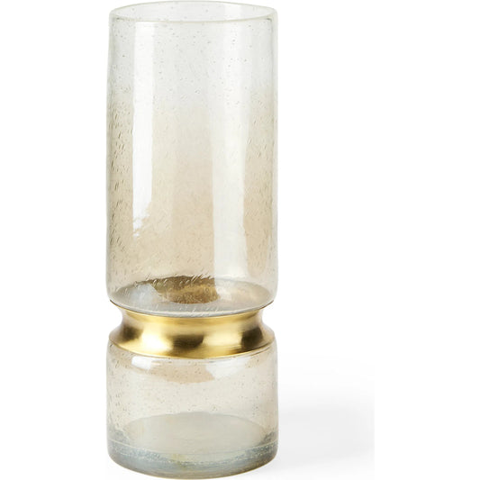 Adriatic I Brushed Metal Vase by Mercana in white, gold. Made from unique in a eclectic & global style.