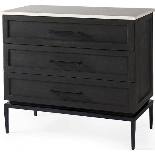 004 None | Unknown | Divina Accent Cabinet by Mercana in black. Made from solid wood in a modern style.