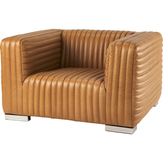Ricciardo Leather Chair by Mercana. Made from leather in a traditional style.