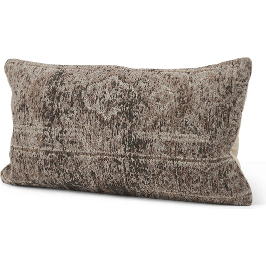 013 None | Unknown | Khloe Lumbar Pillow Cover by Mercana in gray. Made from chenille in a traditional style.