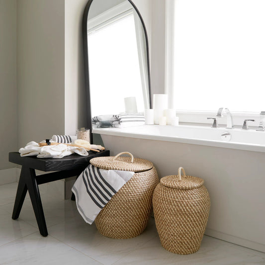 Arvin Stool by Mercana. Made from solid wood in a modern style.