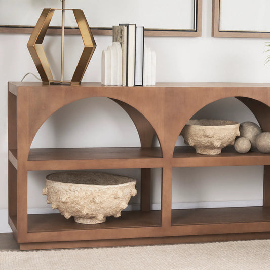 Sonam Bowls by Mercana in beige. Made from paper in a rustic style.
