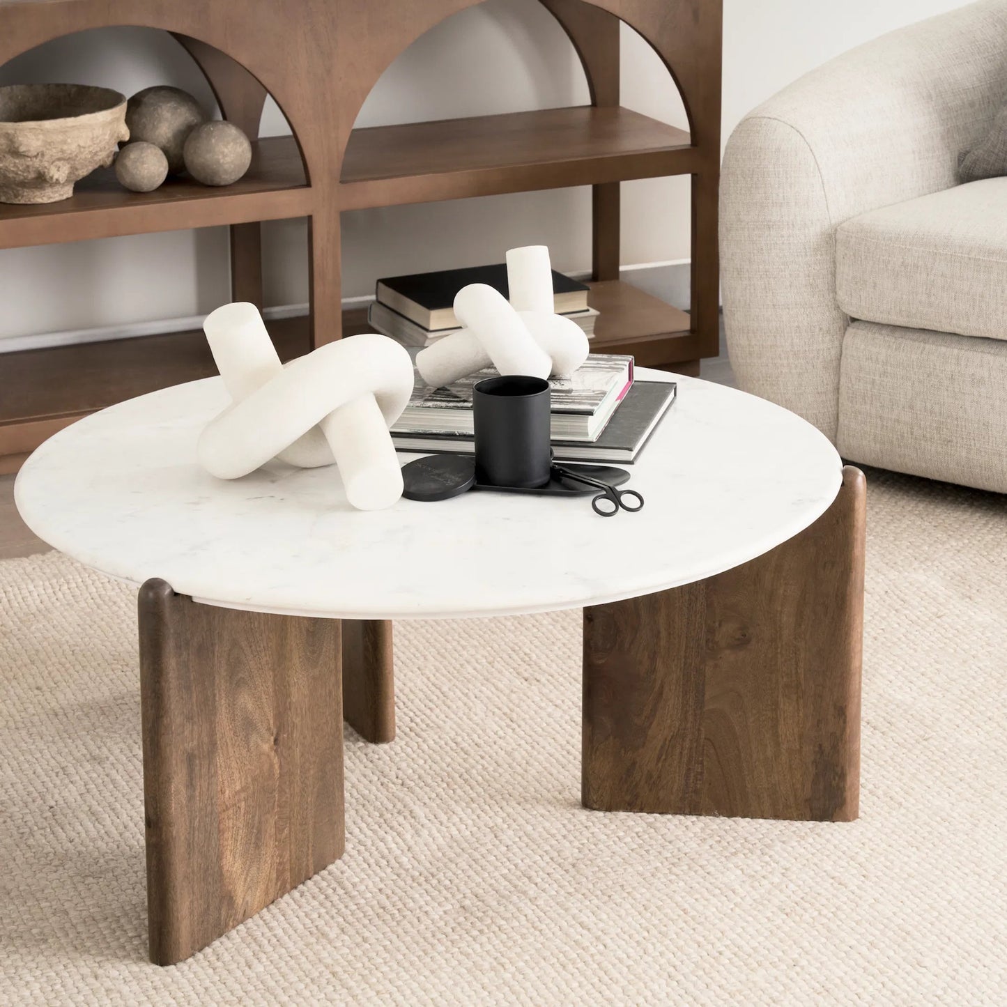 017 SI-2370319 | Lifestyle | Rumer Coffee Table by Mercana in brown. Made from stone in a modern style.