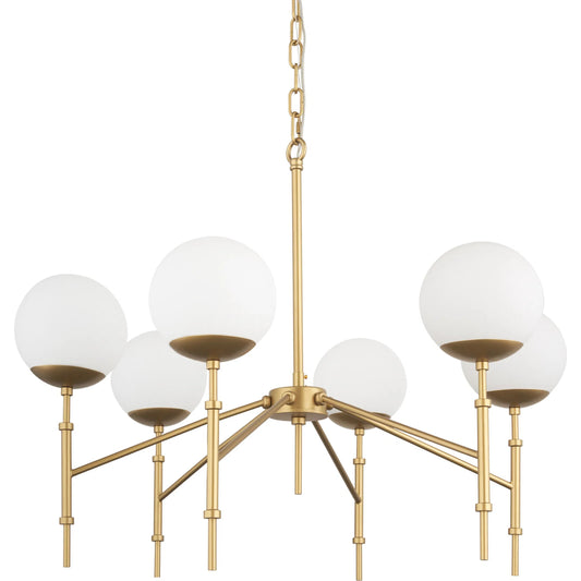 Edie Chandelier by Mercana in black. Made from glass, metal in a modern style.