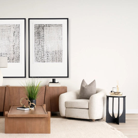 Patrick Accent Table by Mercana in black. Made from marble in a modern style.