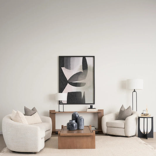 Sarah Table Lamp by Mercana in black, white. Made from metal in a transitional style.