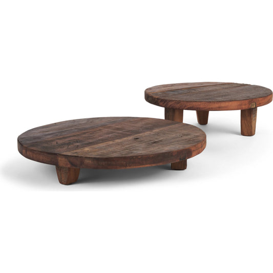 Iza Wooden Riser by Mercana in brown. Made from solid wood in a cottage & farmhouse style.