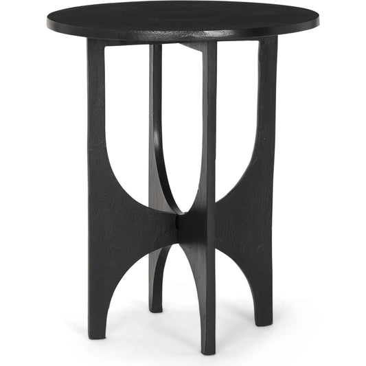 Sobi Accent Table by Mercana in black. Made from metal in a modern style.