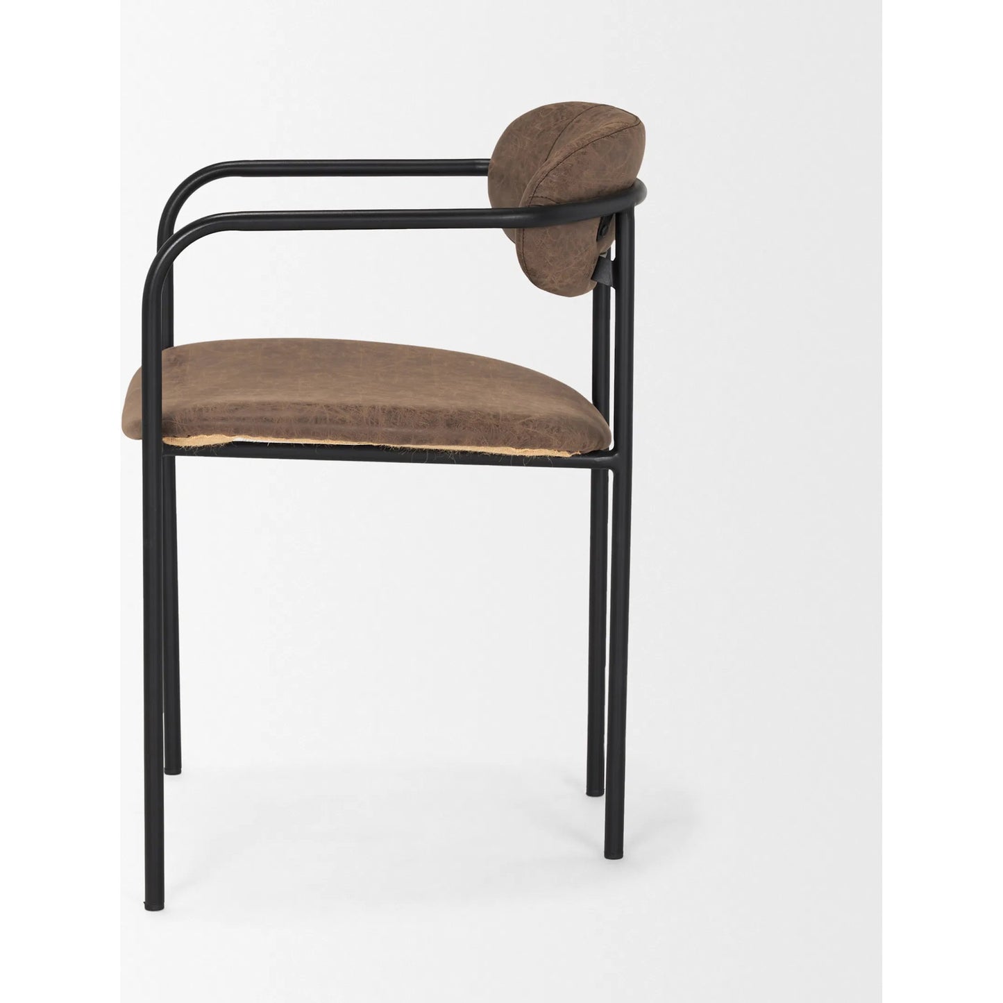 003 SI-2369491 | Additional Silo | Parker Leather Dining Chair (Set of 2) by Mercana in brown. Made from metal in a unique style.