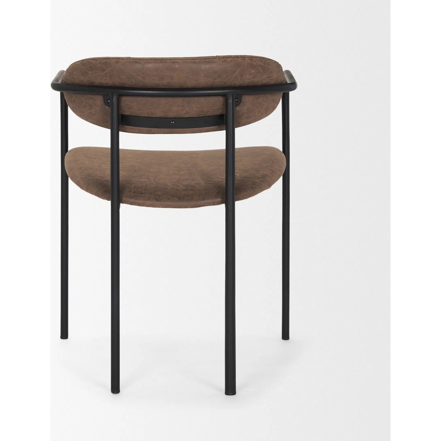 004 SI-2369491 | Additional Silo | Parker Leather Dining Chair (Set of 2) by Mercana in brown. Made from metal in a unique style.