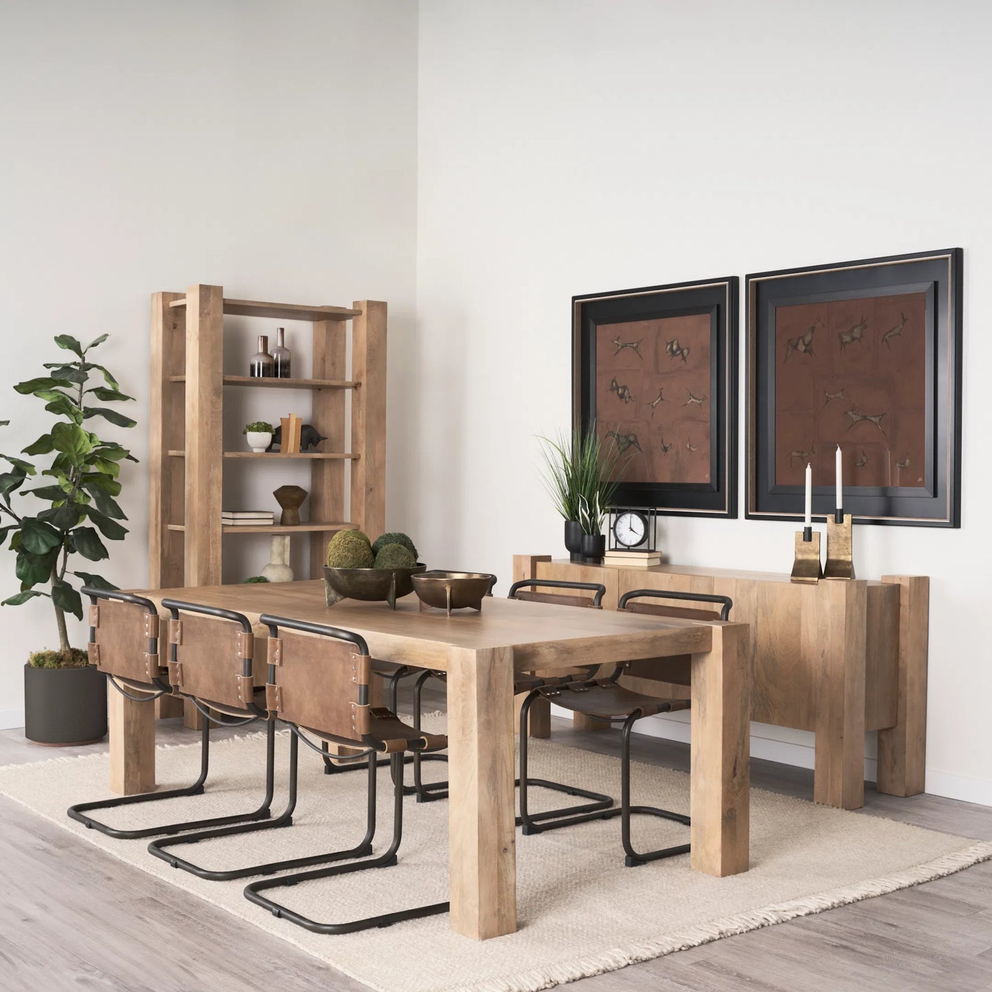 023 SI-2370360 | Lifestyle | Beth Sideboard by Mercana in brown. Made from solid wood in a transitional style.
