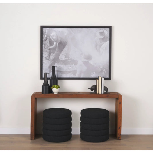 Estelle Console Table by Mercana in brown. Made from solid wood in a traditional style.