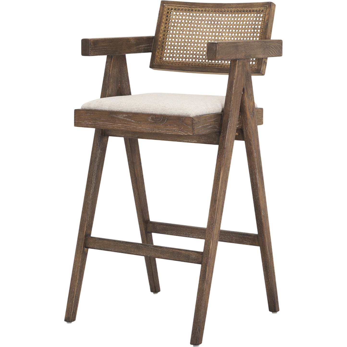 001 SI-2370336 | Primary Silo | Indie Bar Stool by Mercana in oatmeal, medium brown. Made from solid wood in a cottage & farmhouse style.