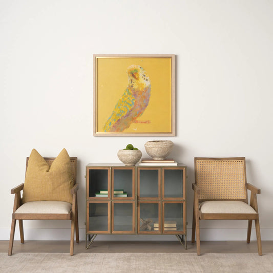 Pandora Accent Cabinet by Mercana in brown. Made from iron in a traditional style.