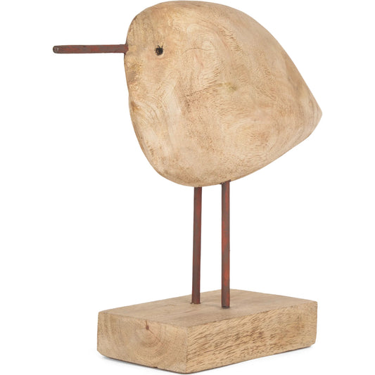 001 SI-2370448 | Primary Silo | Riri Wooden Bird Decorative Object by Mercana in brown. Made from solid wood in a unique style.