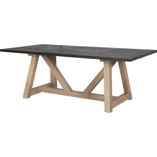 Rialto Dining Table by Mercana in brown. Made from solid wood in a transitional style.