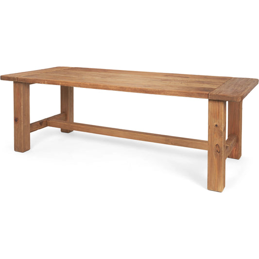 Stetson Dining Table by Mercana in brown. Made from solid wood in a transitional style.