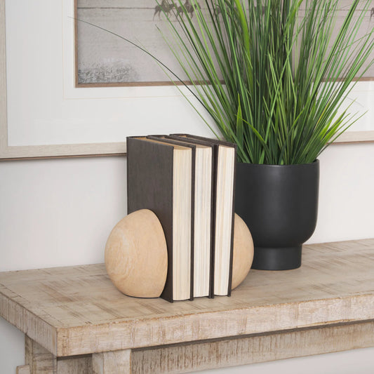 Rahmi Orb Bookends by Mercana in brown. Made from unique in a transitional style.