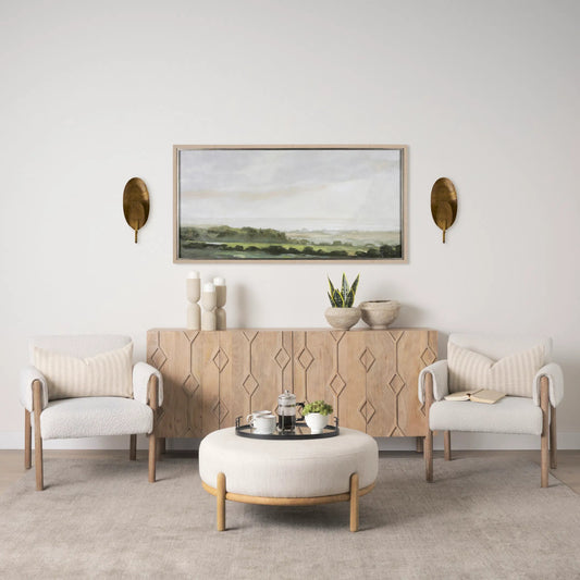 Clarence Wall Sconce by Mercana in gold. Made from metal in a modern style.