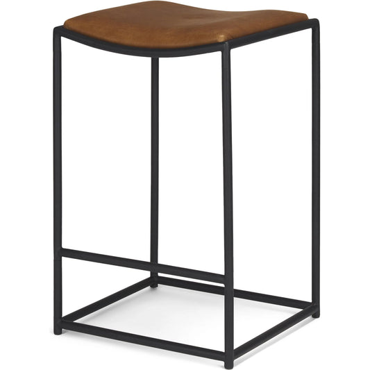 Taniel Leather Counter Stool by Mercana. Made from unique in a traditional style.
